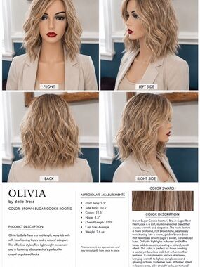 Olivia by Belle Tress in Brown Sugar Cookie Rooted—LUXE SE Collection